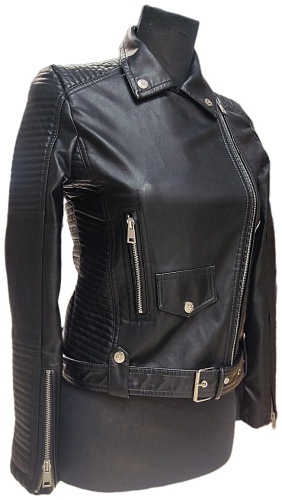 Кожаная куртка AFTF BASIC OUTERWEAR черный