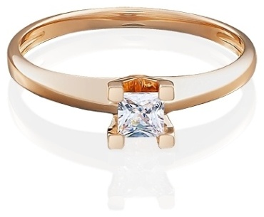 ЮЗ Платина 01-4978-00-501-1110-38 размер 17 вес 1.71 г золото, фианит Swarovski