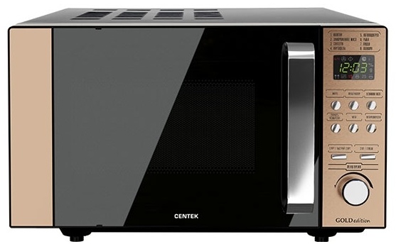 Микроволновая печь CENTEK CT-1574 черный-золотистый