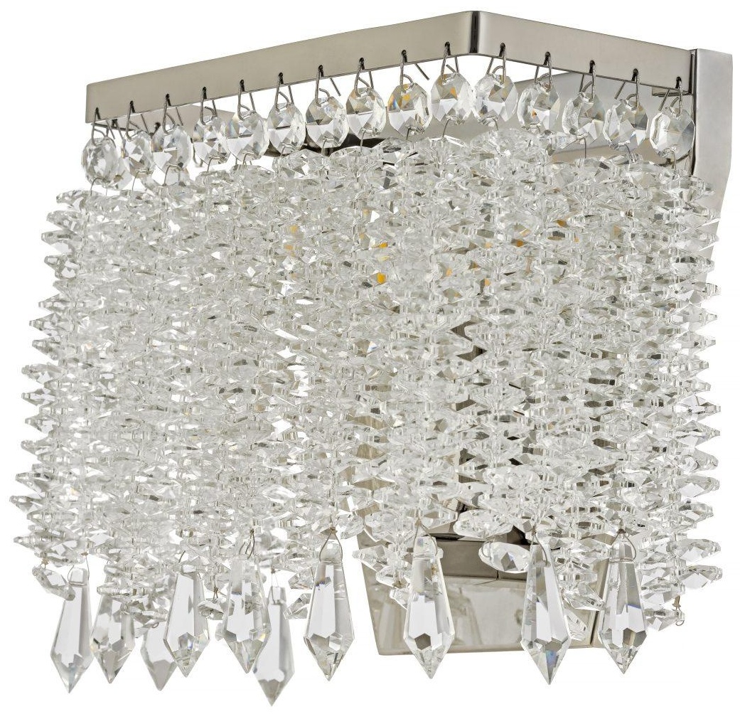 Бра настенный Arti Lampadari E27, серебристый, прозрачный