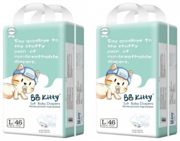 Подгузники BB Kitty L, 92 шт