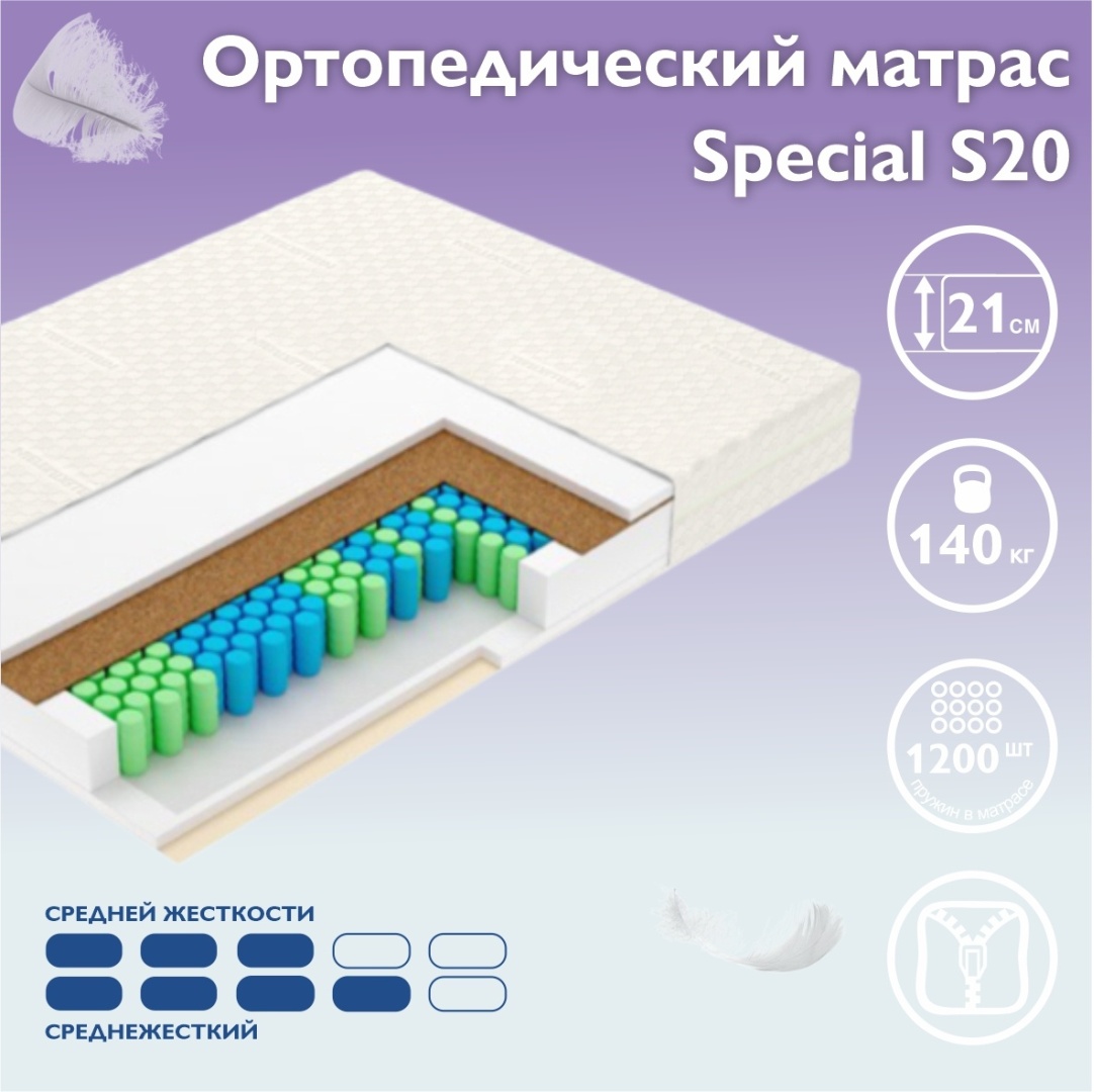 Купить Матрас Vegas S20, 160x200x21 см + чехол Intel Touch в кредит в ...