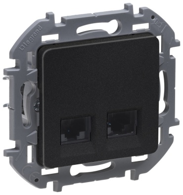 Legrand встраиваемая INSPIRIA 2XRJ45 6 673838 телевизионный/компьютерный (RJ45)