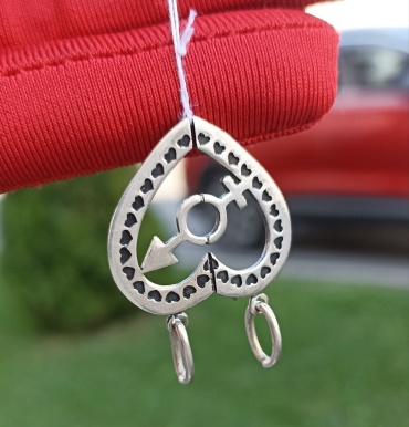 Подвеска HandMade TDS925-6081 вес 2.6 г серебро, эмаль