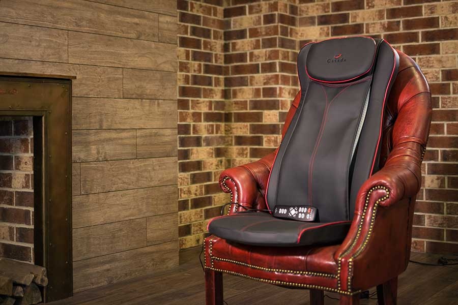 Массажер Casada CMK-323 Quattromed-5 Braintronics накладка на спинку стула 3D-массаж, акупунктурный, вибрационный, инфракрасный прогрев, шиацу, роликовый
