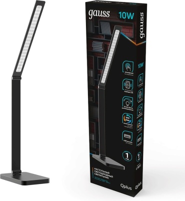 Настольная лампа Gauss Qplus GT5012 без цоколя, 10 Вт, пластик