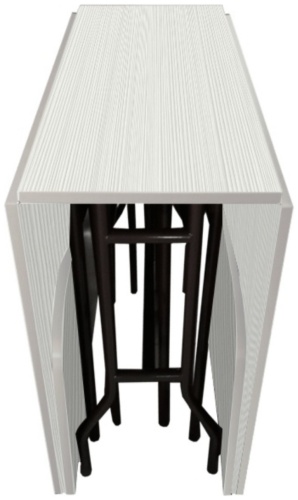 Стол-книжка Мир Уюта Esdi102, 300х110x78 см, ЛДСП, белый