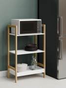 Стеллаж напольный , 62x36x100 см, белый, коричневый