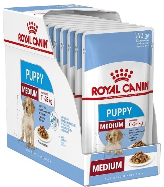 Купить Корм Royal Canin Medium Puppy средние породы 140 г 10 шт в ...