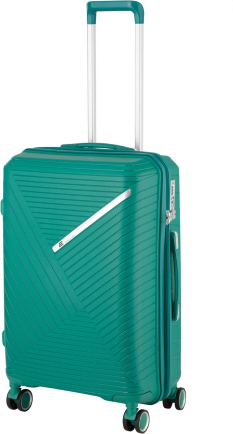 Чемодан TRAVEL Time OmarShop полипропилен 70 л изумрудный