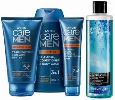 Avon Care Men Основной уход набор по уходу за волосами и телом для мужчин