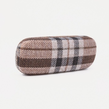 Жесткий футляр BalGerShop пластик, текстиль, 6.5 x 3 см белый, коричневый