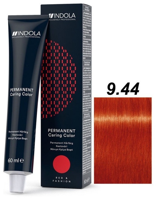 Indola Permanent Caring Color 9.44 блондин интенсивный медный крем-краска 60 мл