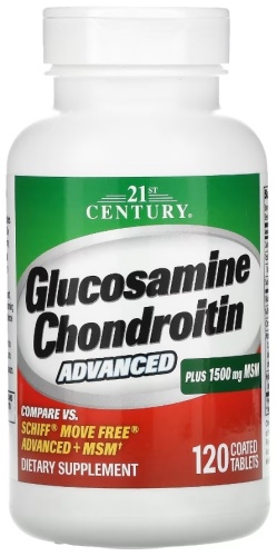21 Century Glucosamine & Chondroitin Advanced 120 таблеток