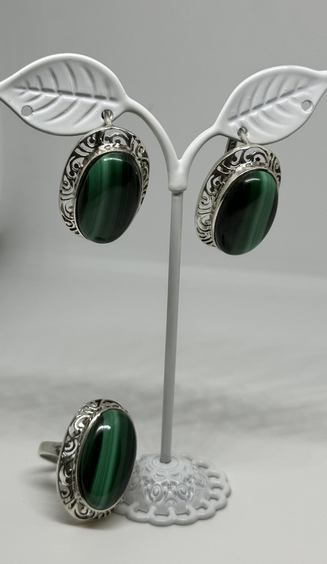 Splendore Collection SPL202434 вес 20 г серебро, малахит