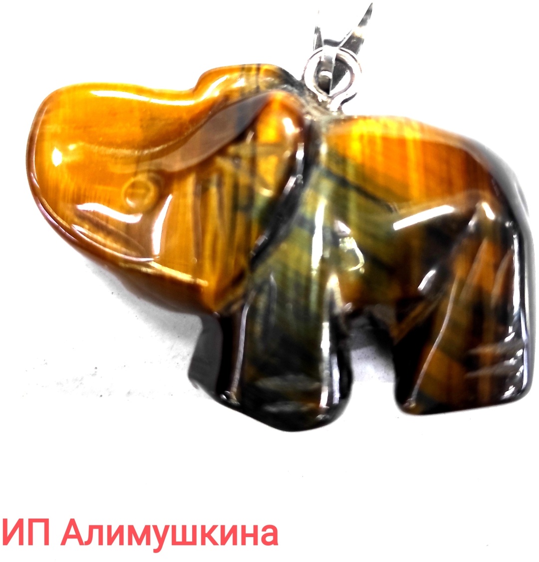 Подвеска бижутерный сплав, тигровый глаз