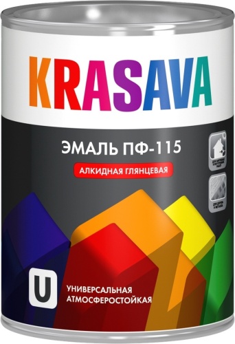 KRASAVA эмаль глянцевая ПФ-115 2.7 кг, тон белый