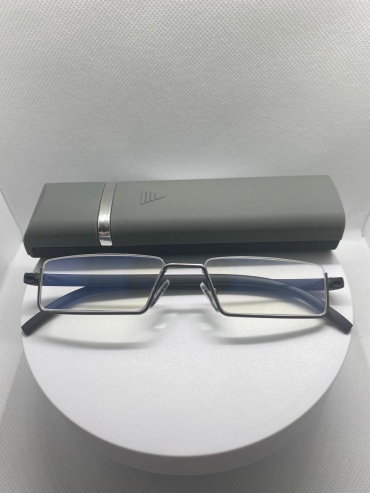 Elite Optical N.K.Karl для компьютера Готовые очки для компьютера с футляром (7130) и салфеткой (стильные очки) серый +3