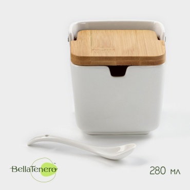 Bella Tenero банка Банка с бамбуковой крышкой, бамбук, фарфор