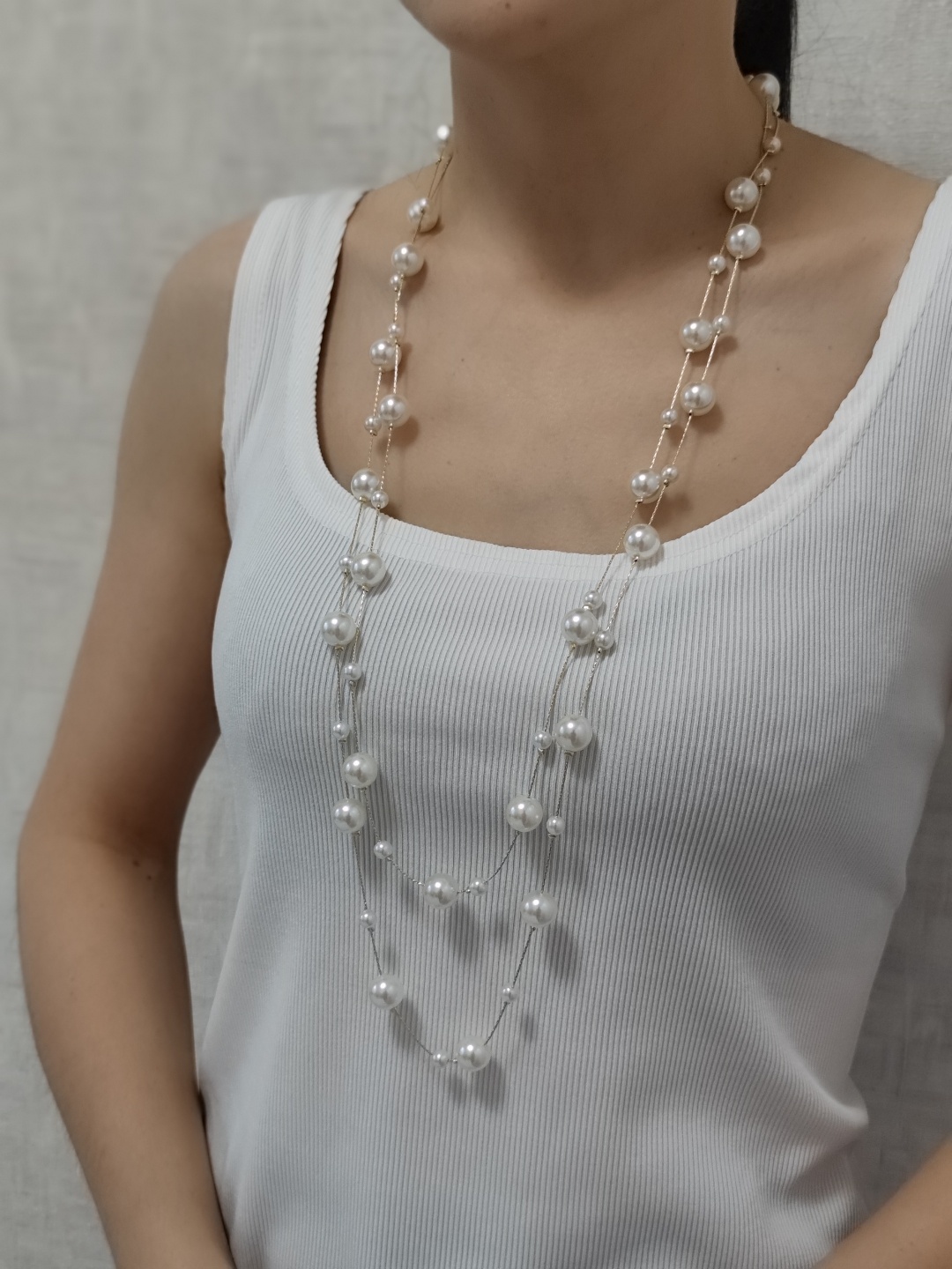 Бусы Dameli accessories длина 160 см бижутерный сплав пластик