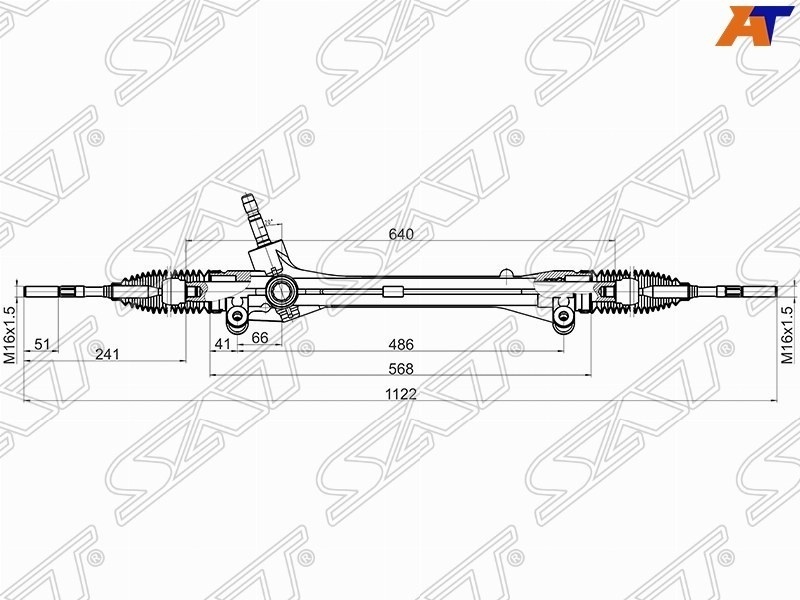 Рулевая рейка SAT электрическая ST4551048040 левый руль