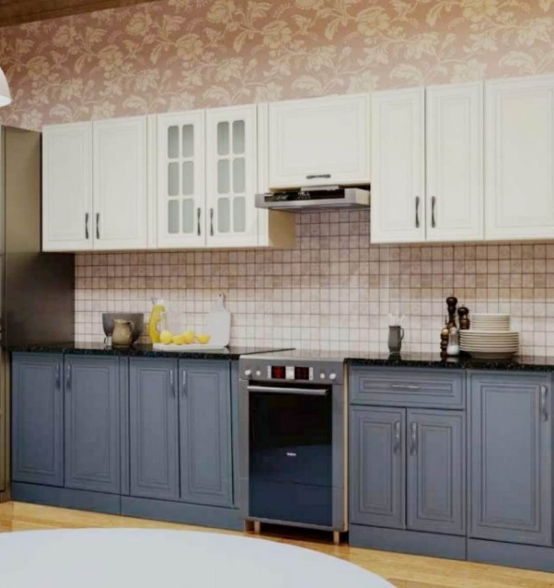 Купить Кухонный гарнитур Grand Miks Триада, 300x60x220 см, серый ...