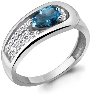 AQUAMARINE 6969008А размер 18 вес 3.48 г серебро, топаз