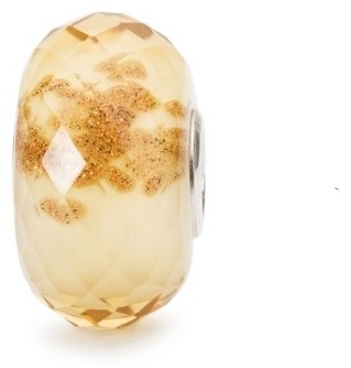 Шарм Trollbeads Желтое мерцание TGLBE-30039 вес 1.95 г серебро, стекло
