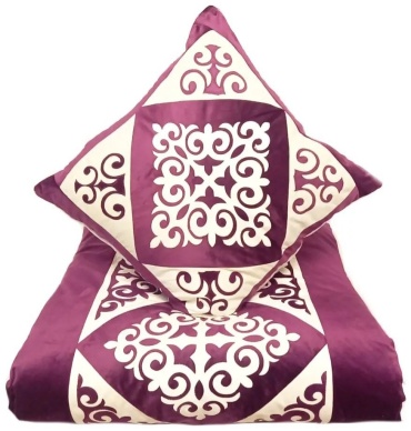 Mami.Textile комплект корпе с подушками 220x80 см, вата, фиолетовый