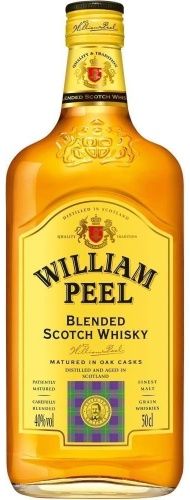 Виски William Peel Blended купажированный 40% 0.5 л