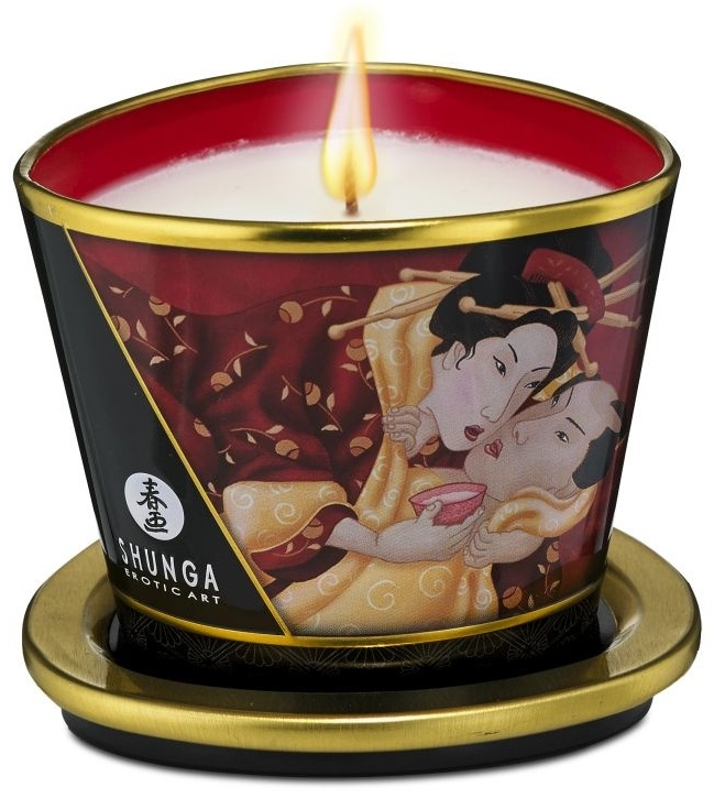 SHUNGA Strawberry Wine массажная свеча для тела 170 мл