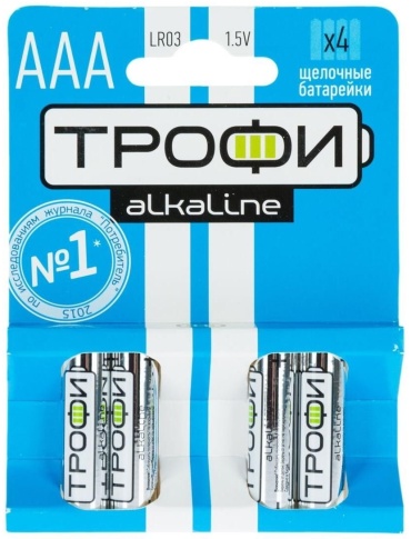 Батарейка AAA Трофи 4 шт