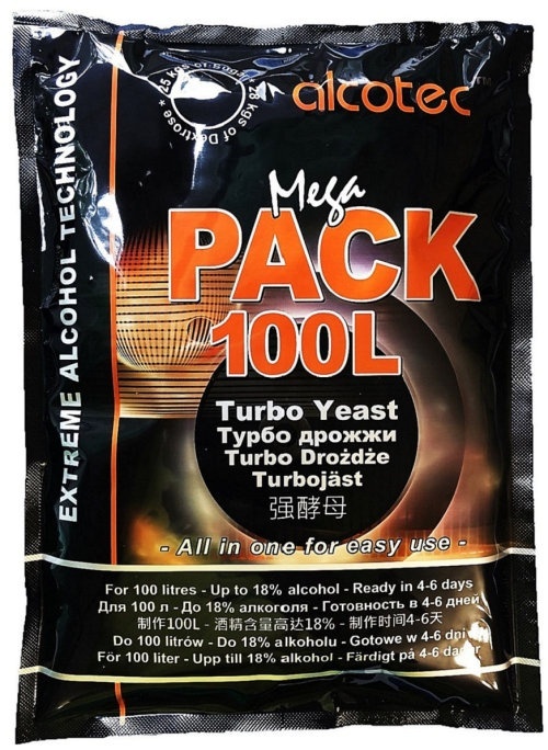 Alcotec MegaPack Turbo 100L дрожжи спиртовые 360 г