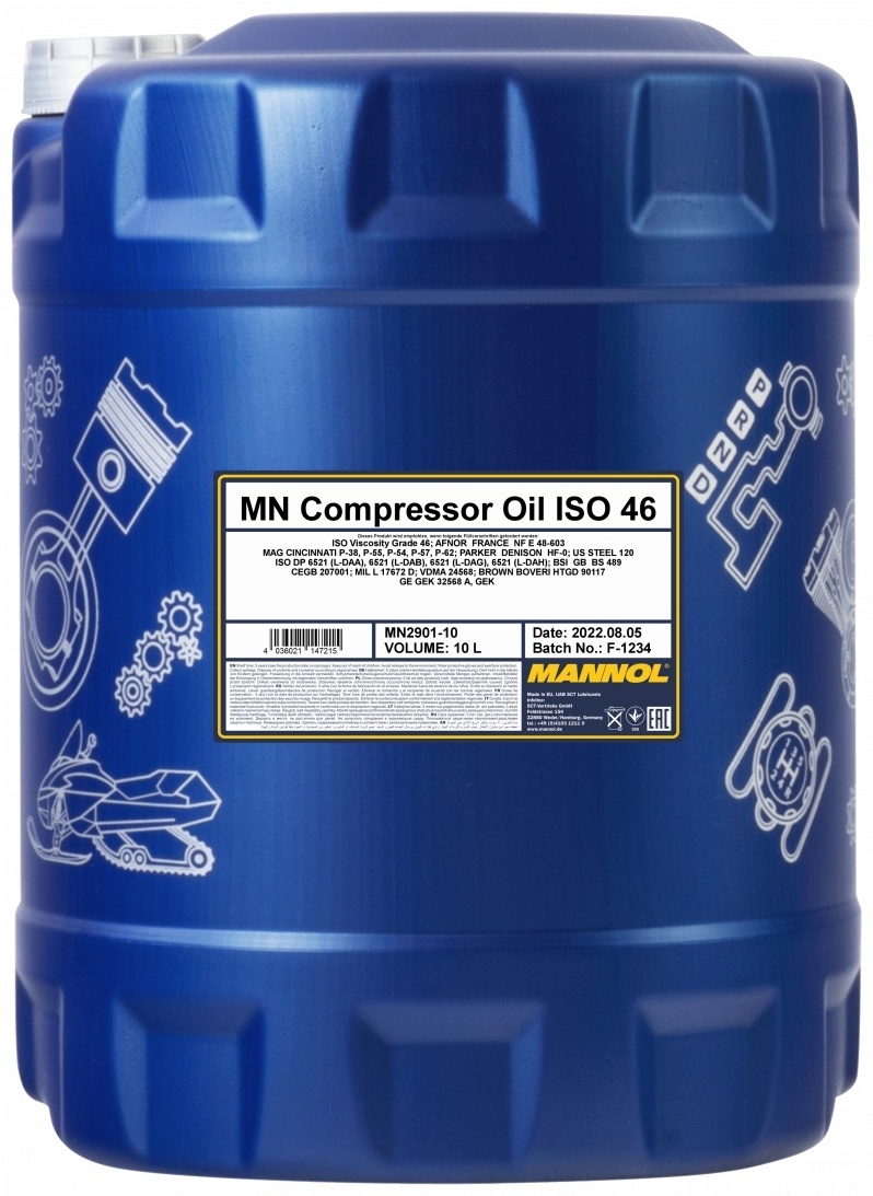 Масло Mannol MN Compressor Oil ISO 46 10 л