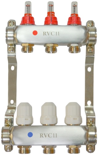 Коллектор группа в комплекте с расходомерами RVC K0000108723, нержавеющая сталь