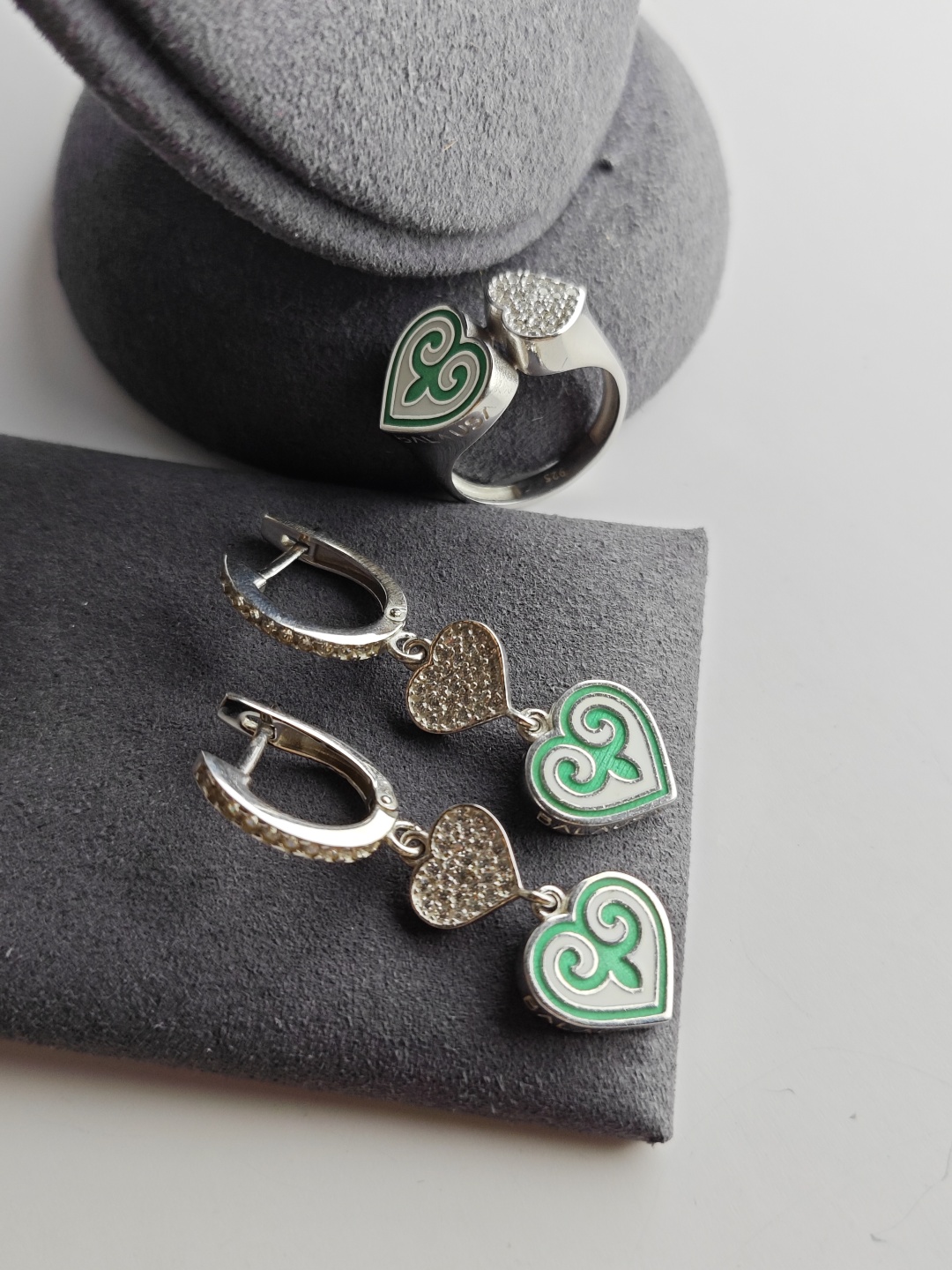 Balausa Jewelry E188(1-9) 18р. вес 10.1 г серебро, фианит, эмаль