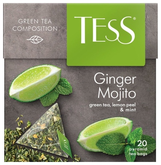 Чай Tess Ginger Mojito зеленый листовой 20 пакетиков