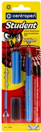 Ручка перьевая "Centropen" с картриджем STUDENT BL 2156/1