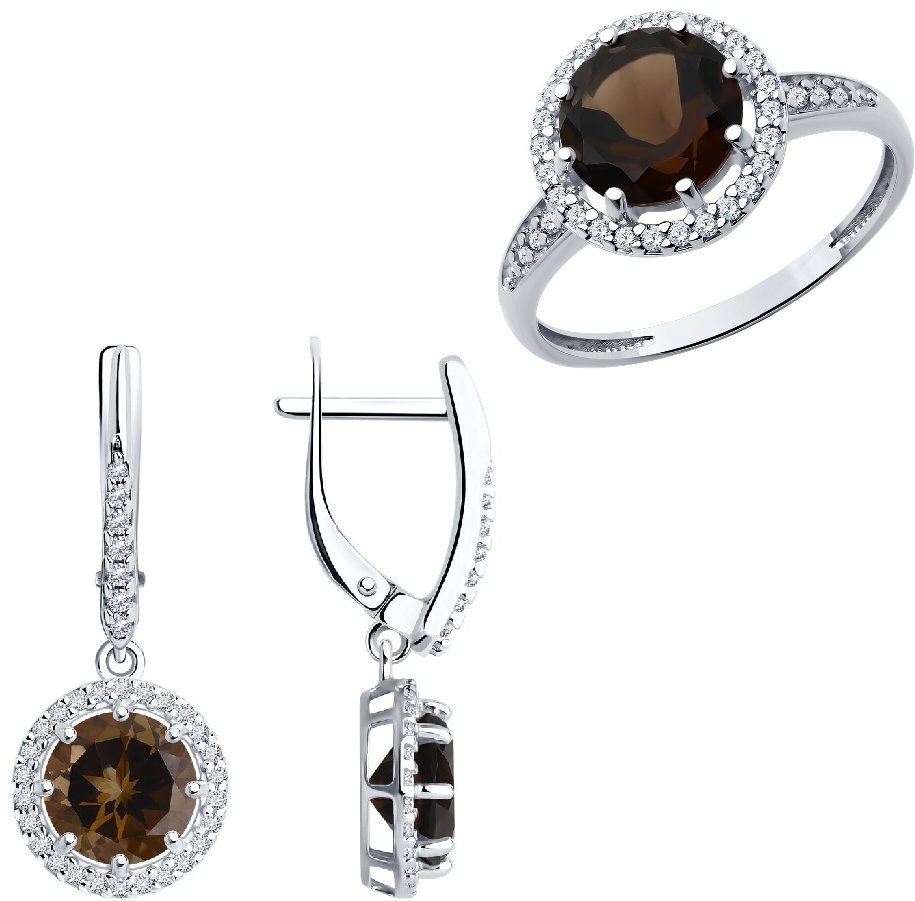 Diamant 94-310-02052-4-94-321-02052-4 вес 5.72 г 18.5 серебро, фианит