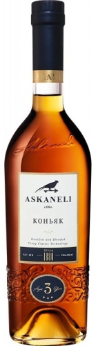 Коньяк Askaneli 3 звезды 40% 0.5 л