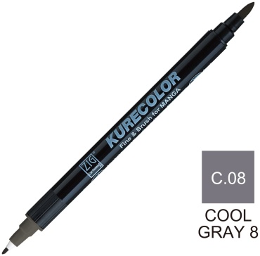 Маркер ZIG Fine & Brush for Manga Цвет: Warm gray 1