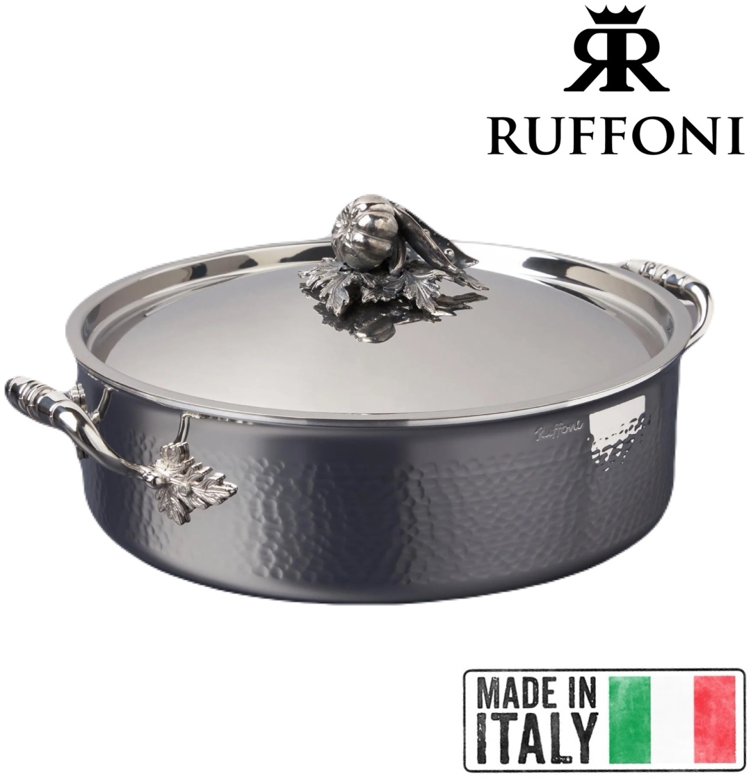 Кастрюля 6.6 л, RUFFONI Italy Opus Prima Hammered Steel 30 см сталь