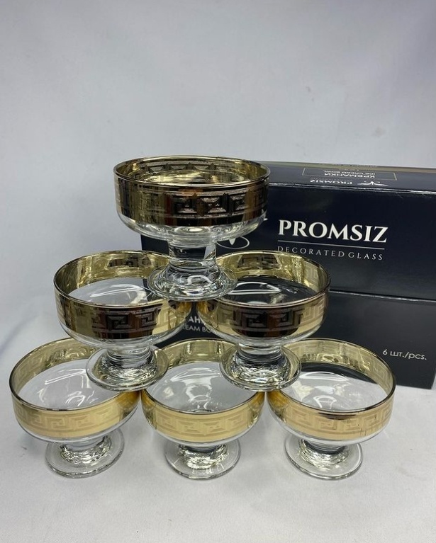 Promsiz креманка 981 круглая 6 шт, стекло