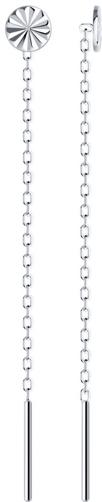 Серьги-цепочки SOKOLOV 94021806 вес 0.78 г серебро, без вставок