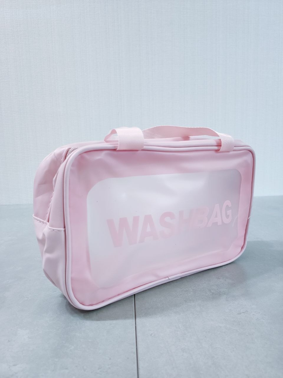Washbag косметичка искусственная кожа, полиэстер розовый 16X25 см