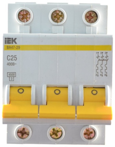IEK автоматический выключатель 3P 25 A, 4.5 кА, 400 В
