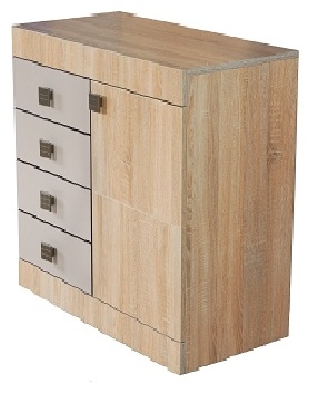 Комод КМК Лондон, 80.50x40.50x81 см, бежевый