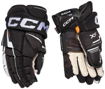 CCM Перчатки хоккейные TACKS XF черный, белый 14