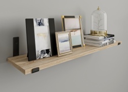 Полка Sky Loft Mark, 80х20.5x1.6 см, черный, бежевый