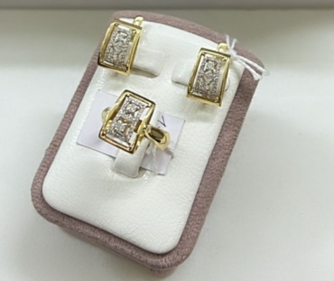 SAR-JEWELRY SET-2-ANJ-Ч33-850-111_20 вес 10.6 г золото, бриллиант